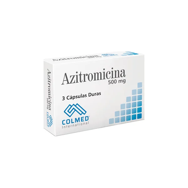 Azitromicina 500 Mg Colmed Caja X 3 Cápsulas