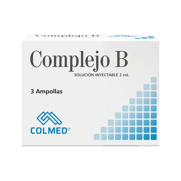 Complejo B Tiamina Clorhidrato + Piridoxina + Vitamina B12 100Mg/100mg/1mg Colmed Caja X 3 Ampollas