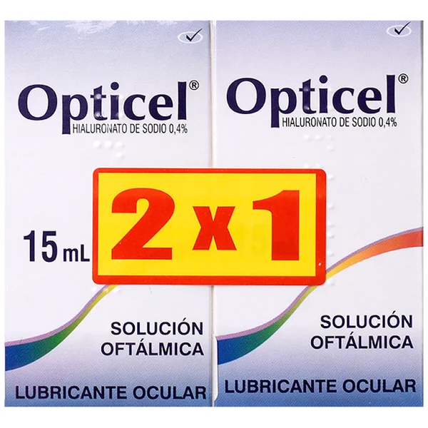 Opticel Hialuronato De Sodio 0,4% Procaps Solución Oftalmológica Frasco X 15 Ml Pague 1 Lleve 2