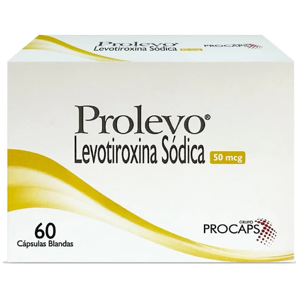 Prolevo Levotiroxina Sódica 50mcg Procaps Caja x 60 Cápsulas