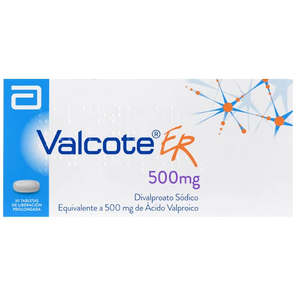 Valcote ER 500Mg Tableta Caja X30tab. Abbott Divalproato Sódico
