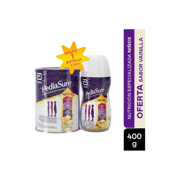 Pediasure Vainilla Peptigro X 400GR GTS 1 Botx220ml