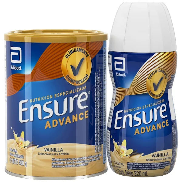 Ensure Advance 400 Gr + Ensure Advance Líquido Sabor Vainilla Oferta X 2 Und