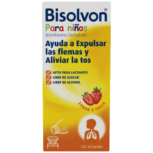 Bisolvon Niños Jarabe Sabor A Fresa Frasco X 120 mL
