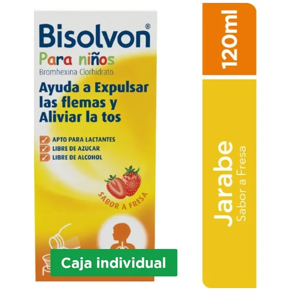 Bisolvon Niños Jarabe Sabor A Fresa Frasco X 120 mL