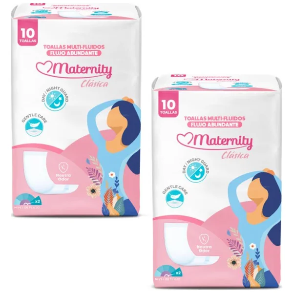 2 TOALLA MATERNITY 10 UDS SUPER PRECI