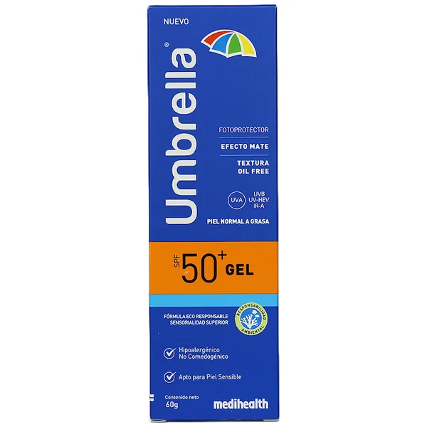 Protector Solar Umbrella Gel Alta Protección SPF50 X 60 Gr