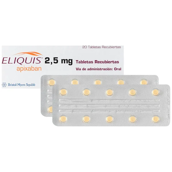Eliquis Apixaban 2.5Mg Pfizer Caja X 20 Tabletas