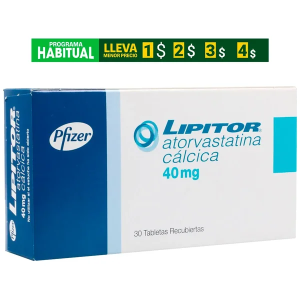 Lipitor Atorvastatina 40 Mg X 30 Tabl