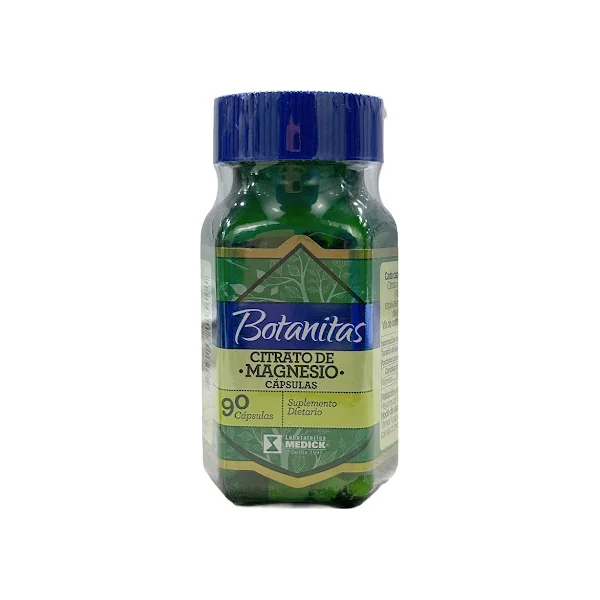 Citrato De Magnesio 490 Mg Botanitas Medick Frasco X 90 Cápsulas