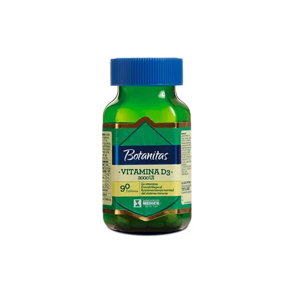 Vitamina D3 2000 UI Botanitas FCO X 90 Tabs
