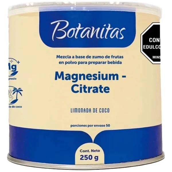 Citrato De Magnesio Botanitas Tarro X 250Gr Limonada De Coco