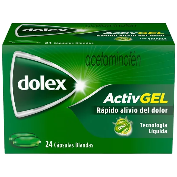 Dolex Activgel Acetaminofen 500 Mg Gsk Caja X 24 Cápsulas