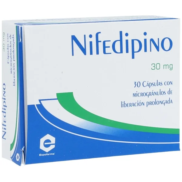 Nifedipino Cápsulas Con Microgránulos Liberación Prolongada 30Mg Caja X 30
