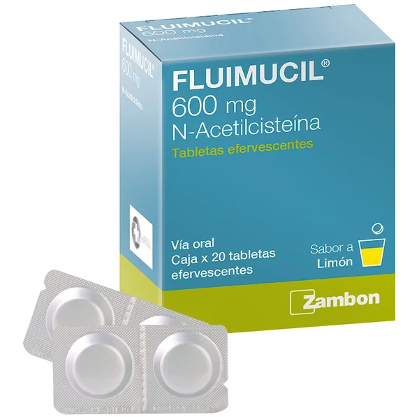 Fluimucil N Acetilcisteina 600 Mg Zambom Caja X 20 Tabletas