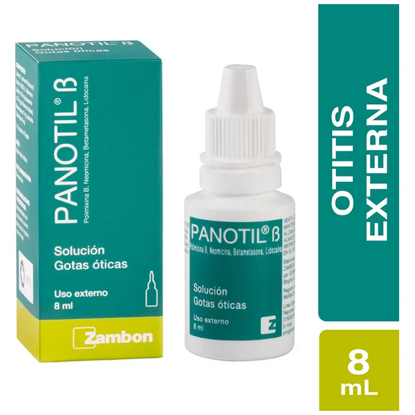 Panotil Beta Solución Gotas Ótica 10000Ui+3.75Mg+1Mg+40Mg Frasco X 8mL