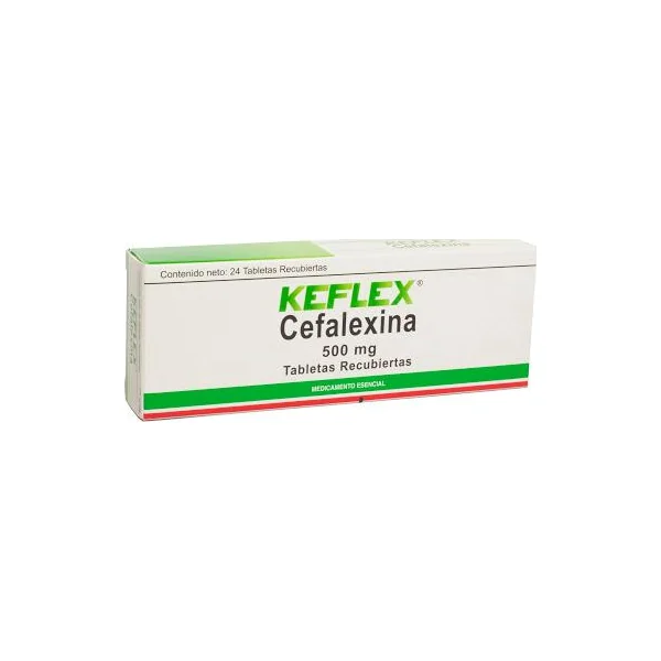 Keflex Cefalexina 500 Mg Farmacol Caja X 24 Tabletas