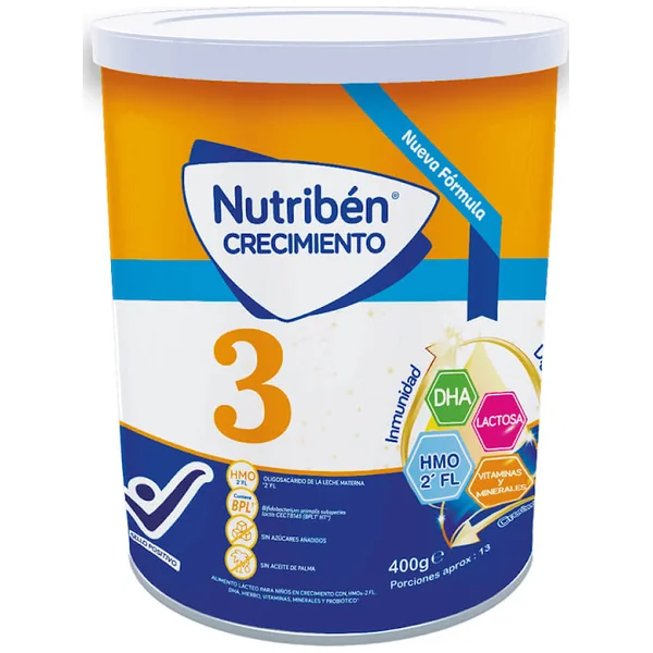 Fórmula Infantil Nutriben 3 Crecimiento X 400 Gr