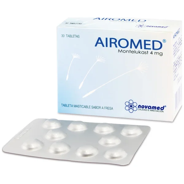 Airomed Montelukast 4 Mg Novamed Caja X 30 Tabletas