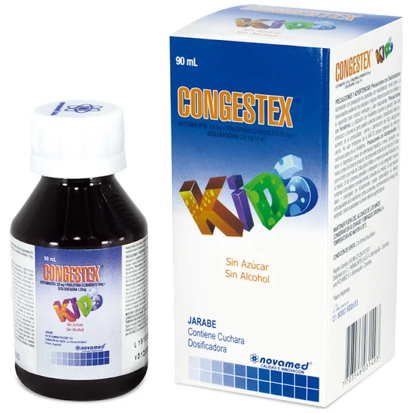 Conogestex Kids Acetaminofen + Desloratadina + Fenilefrina 6,5/0,025/0,2G Novamed Jarabe X 90 Ml