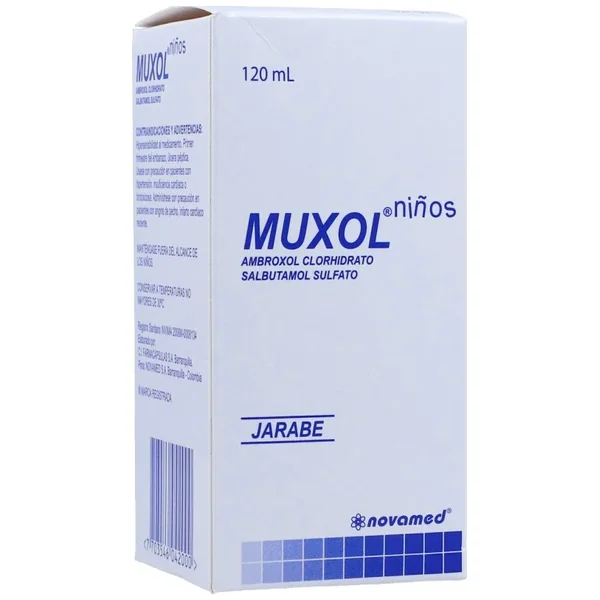 Muxol Niños (15Mg+2Mg)/5mL Jarabe Frasco X 120 mL