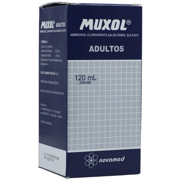 Muxol Adultos (30+4)Mg/5mL Jarabe Frasco X 120 mL