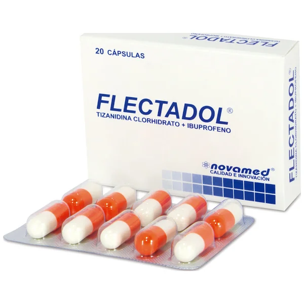Flectadol Tizanidina Clorhidrato + Ibuprofeno 400 Mg Novamed Caja X 20 Cápsulas