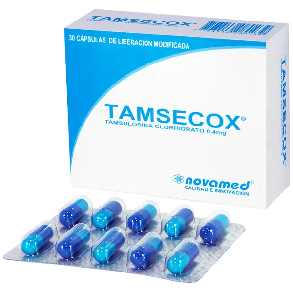 Tamsecox Tamsulosina Clorhidrato 0.4 Mg Novamed Caja X 30 Cápsulas