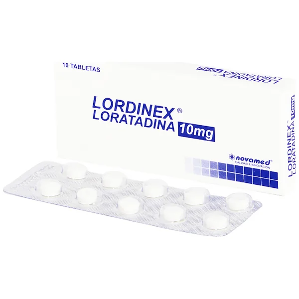 Lordinex Loratadina 10 Mg Novamed Caja X 10 Tabletas