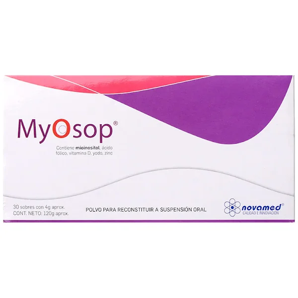 Myosop Mioinositol + Acido Fólico 3000 Mg/0.40mg Novamed Caja X 30 Sobres