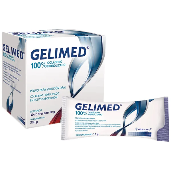 Gelimed Colágeno Hidrolizado Novamed Caja X 30 Sobres De 10 Gr