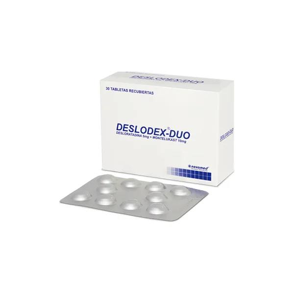 Deslodex Duo Desloratadina + Montelukast 5Mg/10mg Novamed Caja X 30 Tabletas