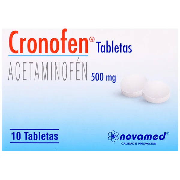 Cronofen Acetaminofen 500Mg Novamed Caja X 10 Tabletas