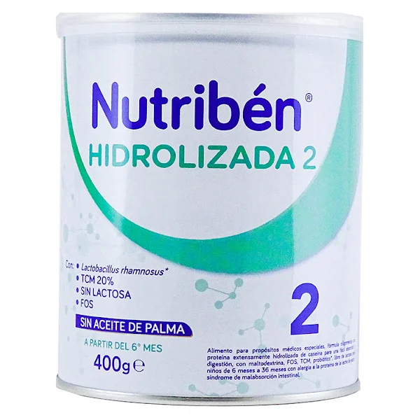 Fórmula Infantil Nutribén Hidrolizada Láctea 2 X 400 Gr