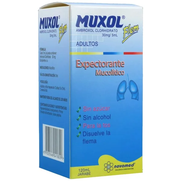 Muxol Flem Jarabe Expectorante Mucolítico Adultos Frasco X 120 mL