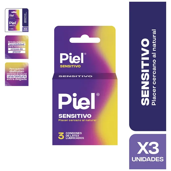 Piel Condon Sensitivo Caja X 3