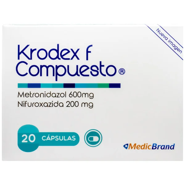 Krodex F Compuesto (600+200)Mg Cápsulas Caja X 20