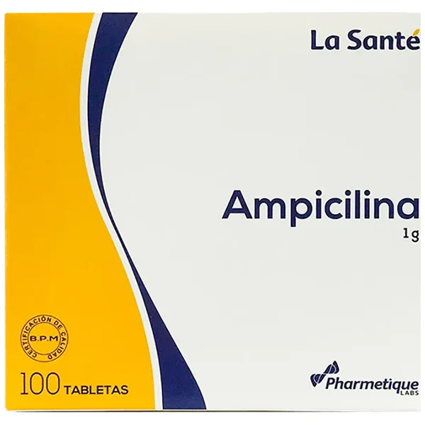 AMPICILINA 1 GR 100 TABLETAS LS