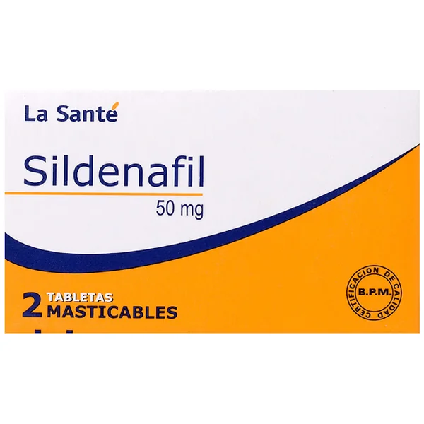 SILDENAFIL MASTICABLE 2 TABLETAS LS