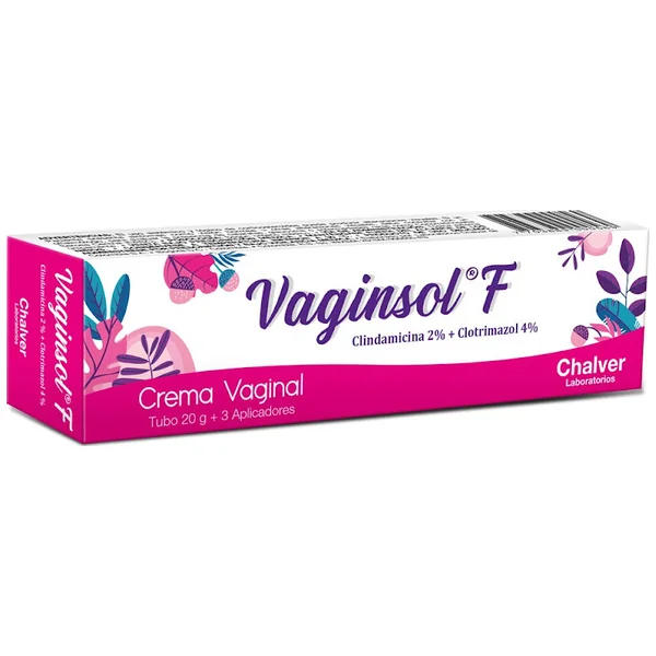 Vaginsol F 2/4% Crema Vag. Tubo X20G. Chalver Clindamicina Clotrimazol