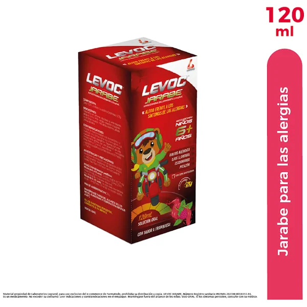 Levoc Levocetirizina 2.5Mg/5ml Legrand Jarabe Frasco X 120 Ml
