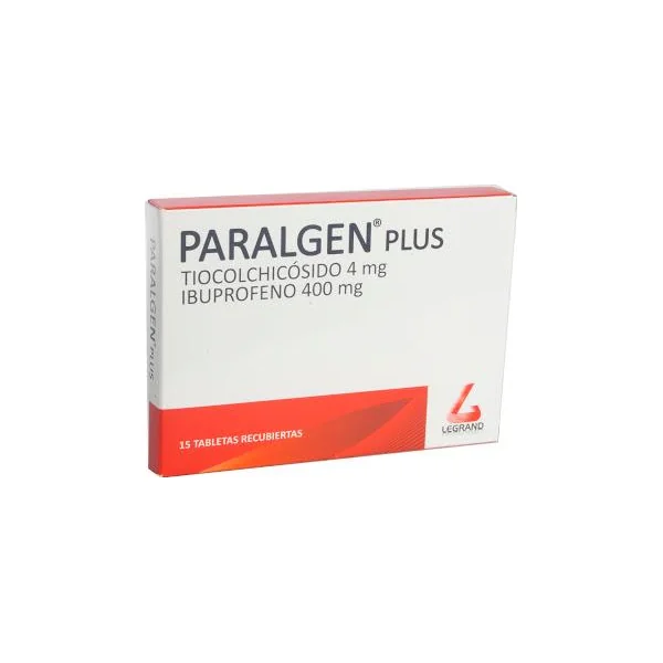 Paralgen Plus Tiocolchicosido + Ibuprofeno 4Mg/400mg Legrand Caja X 15 Tabletas