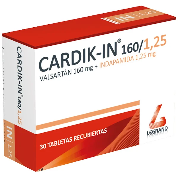 Cardik IN Valsartán + Indapamida 160Mg/1.25mg Legrand Caja X 30 Tabletas