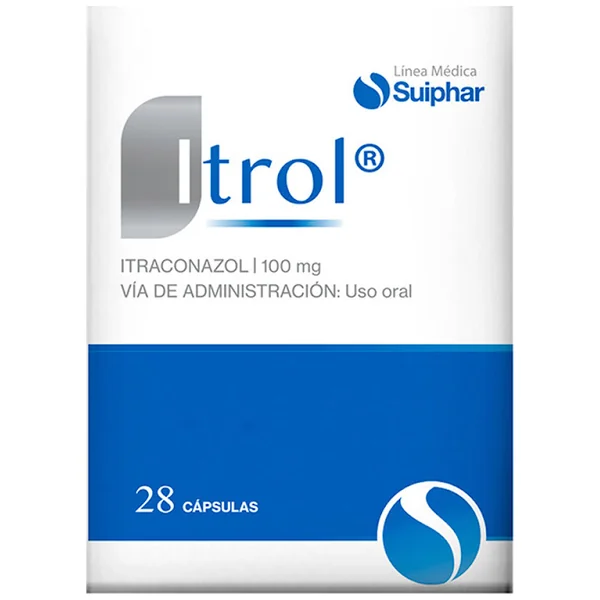 Itrol Itraconazol 100 Mg Suiphar Caja X 28 Cápsulas