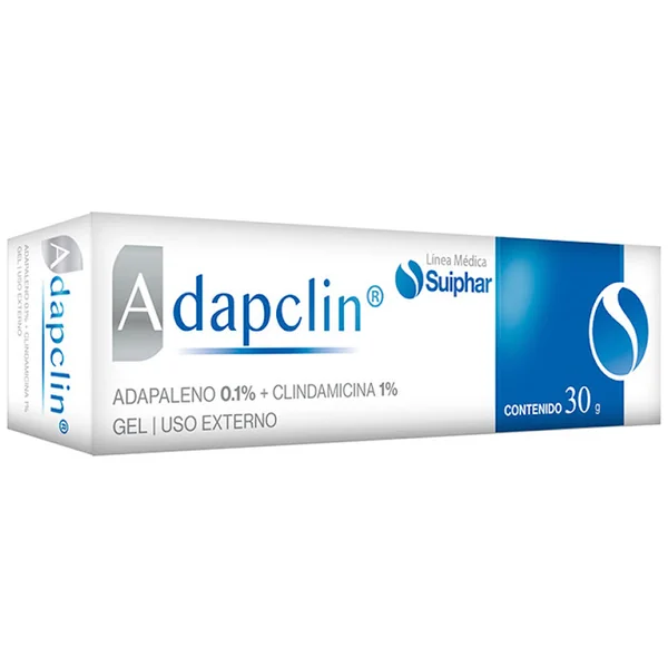 Adapclin Adapaleno 0.1% + Clindamicina 1% Gel Suiphar Caja X 30 Gr.
