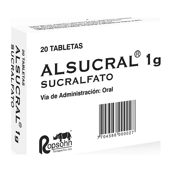 Alsucral Tabletas 1Gr Caja X 20