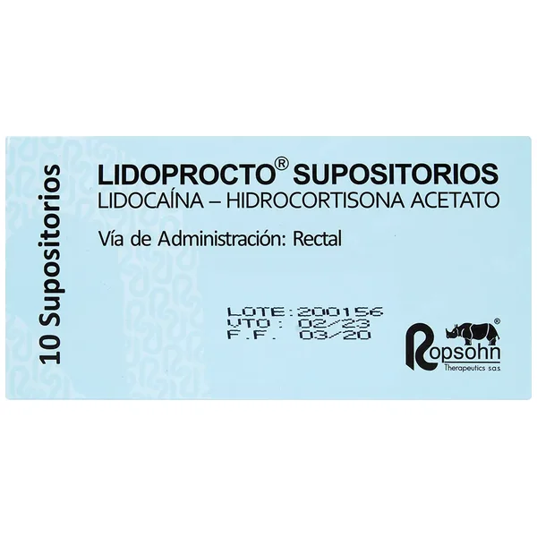 Lidoprocto Supositorios