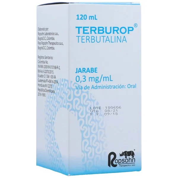 Terburop 1.5Mg/5mL(0.03%) Jarabe Frasco X 120 mL