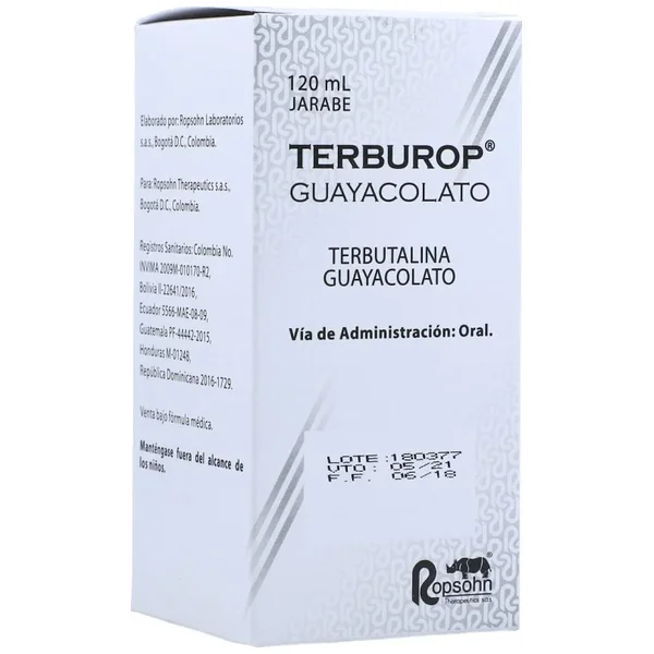 Terburop Guayacolato 3%+0.0133% Jarabe Frasco X 120 mL
