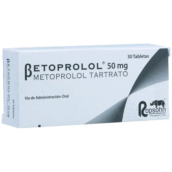 Betoprolol Tabletas 50Mg Caja X 30